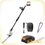 アイリスオーヤマ コードレス ポールヘッジトリマー 充電式 電動草刈り機 18V 50分稼働 伸縮1.4*1.8m 8段階ヘッド調整 バッテリー・充電器・ストラップ付 JPHT25