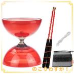bath&bath ディアボロ 大道芸 ジャグリング 中国ゴマ 中国コマ ベアリング内蔵 4点セット B284 レッド