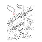 P Yamaha морской дизель морской двигатель ремень морская вода ремень 71R-12444-00