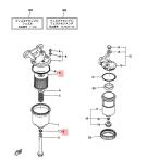 P Yamaha морской дизель морской двигатель топливный фильтр Element YHS-23401-10-60