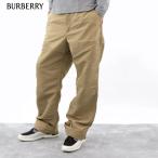 ショッピングバーバリー バーバリー BURBERRY ロングパンツ 8015860 A1366 メンズ ベージュ ストレート コットン ロゴ 革ラベル パッチ