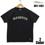 デラックスウエア 'OLD NATIVE'プリントＴシャツ DELUXEWARE EASY NAVY DXT-2401 半袖 国産 日本製 メンズ アメカジ 送料無料