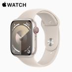 @【未使用品】 訳あり SIMフリー Apple Watch Series 9 (GPS + Cellular) 45mm スターライトアルミニウムケースとスターライトスポーツバンド S/M MRM83J/A
