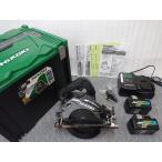 @【未使用品】 ハイコーキ コードレス丸のこ C3605DA (SK) 2XPBS マルチボルト 電池2個・充電器・黒鯱チップソー・ケース付 展示品