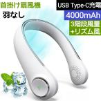 扇風機 首掛け 羽根なし 4000mAh 大容量 首掛け扇風機 ネッククーラー 扇風機 携帯扇風機 ネックファン 4段階 リズム風対応 静音 軽量 充電式 熱中症対策