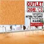 【サンゲツアウトレット】新品NTダブルエコ タイルカーペットNT25013オレンジ色【20枚/1ケース】5平米■送料無料■