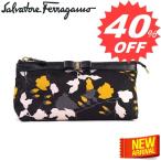 フェラガモ バッグ　ポーチ FERRAGAMO VARA BEAUTY 22B055  647921 NERO-POLLEN/FUMEE/BONBON  NYL.FLOREALE　比較対照価格　31,320 円