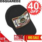 ディースクエアード 帽子 D SQUARED  M0231 BASEBALL CAP 2124 NERO 05C00001 コットン  比較対照価格26,400 円