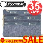 レスポートサック ポーチ LESPORTSAC 3-ZIP COSMETIC 7158 E208 OCEAN DENIM 比較対照価格 2,916 円