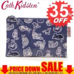キャスキッドソン バッグ ポーチ CATH KIDSTON ZIP PURSE 813167  TRUE NAVY MINI SQUIGGLE CATS    比較対照価格1512円