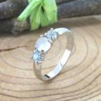 ピンキーリング SILVER925 リング ムーンストーン キュービックジルコニア 送料無料 ジュエリー アクセサリー 指輪 シルバー アクアマリン レディース