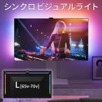 ショッピングテレビスタンド 壁寄せテレビスタンド シンクロビジュアルライト Lサイズ LED間接照明