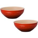 ショッピングル・クルーゼ ル・クルーゼ(LE CREUSET) 【日本正規販売品】マルチボールセット 15 cm 2個入 チェリーレッド 耐熱 耐冷 電子レンジ対応 オーブン対応　食洗機可