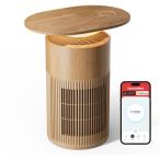SwitchBot(スイッチボット) SwitchBot 空気清浄機 Table W5302312 ナチュラルウッド　サイドテーブル　ムードライト　ワイヤレス充電器　適用床面積　〜25畳