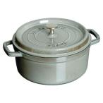 ストウブ(staub) ピコ ココット ラウンド IH対応 両手鍋 20cm 40509-304(グレー)