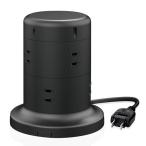 ¥¨¥ì¥³¥à(ELECOM) ECT-2120BK(¥Ö¥é¥Ã¥¯) ¥¿¥ï¡¼¥¿¥Ã¥× USB-C¡ß2 USB-A¡ß3 ±äĹ¥³¡¼¥É A¥¿¥¤¥× 2¥Ô¥ó