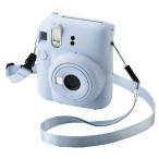 エレコム(ELECOM) IC-STSDM12BU ブルー カメラストラップ 首掛け / 肩掛け / たすき掛け チェキ instax 写ルンです コンデジ対応 長さ調整可