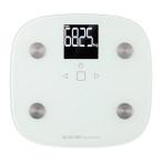 エレコム(ELECOM) HCS-FS010LWH ホワイト 体組成計 体重計 内臓脂肪レベル30段階 50g単位 大きな文字表示 文字高40mm バックライト