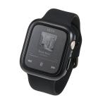 エレコム(ELECOM) AW-25DFCGPBK ブラック アップルウォッチ カバー SE 第3世代/第2世代 (44mm) フルカバー 強化ガラス メタリック 耐衝撃PCフレーム