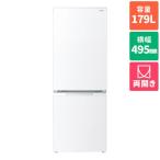 シャープ(SHARP) SJ-D18P-W(マットホワイト) 2ドア冷蔵庫 つけかえどっちもドア 179L 幅495mm