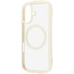 ray-out(レイ・アウト) iPhone17用 ハイブリッドガラスケース Puffull 10H +レンズガードリング マグネット充電対応 / ミルクホワイト RT-P52CMD4/MLW