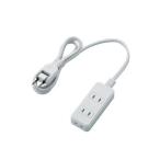 エレコム(ELECOM) T-TST02-22310WH ホワイト 電源タップ ほこりシャッター付 延長コード 2ピン 3個口 1m