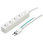 ヤザワ Y02JKNP402WH(ホワイト) 3P抜け止めマグネットタップ 4個口(上挿し) 2m