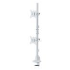  Sanwa Supply CR-LAC215W монитор arm двойной Short arm тонкий Short зажим белый 