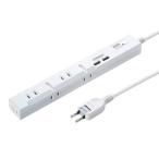 Sanwa Supply TAP-SLIM5U-3 USB зарядка c функцией тонкий ответвление 2P*5 выход *3m