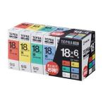 キングジム(KING JIM) テプラPRO ベーシックパック 6種セット 黒文字 18mm SC186T