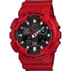 CASIO(カシオ) GA-100B-4AJF G-SHOCK(ジーショック) 国内正規品 ブラック×レッド メンズ 腕時計