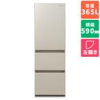 【標準設置料金込】冷蔵庫 二人暮らし 365L 3ドア 左開き パナソニック NR-C374GCL-N サテンゴールド 幅590mm