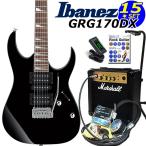 GIo Ibanez アイバニーズ GRG170DX BKN エレキギター 初心者セット マーシャルアンプ付15点セット　
