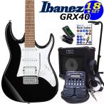 Ibanez アイバニーズ GRX40 BKN エレキギター 初心者セット18点 ZOOM G1Four付き