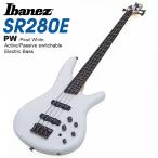 【アクセサリー付き！】 Ibanez SR280E PW アイバニーズ 4弦 ベース エレキベース 初心者 入門 パールホワイト 【ケース/チューナー/ピック/シールド付属】