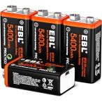 EBL 9V電池充電式 4本入 2 in 1 USB-Cケーブルス付き 1.5 H急速充電 充電池 ?800回循環使用可能 6P形電池 充電器不