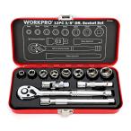 WORKPRO �\�P�b�g�����`�Z�b�g �K���[�W�c�[���Z�b�g ���`�F�b�g�����` �����p9.5mm�i3/8�C���`�j �N�C�b�N�����[�X���`�F�b�g�n���h