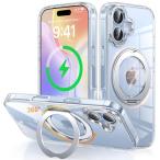 iPhone 17 用 ケース Magsafe対応 ワイヤレス充電 360°回転スタンド 縦横両対応 Gunwon スマホケース あいふおん 1