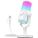 MAONO USB コンデンサーマイク ゲーミングマイク PC マイク 専用ソフトウェア RGBライティング ヘッドホン出力端子あり 単一指向性