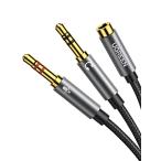 UGREEN 3.5mm 4 высшее 3 высшее изменение кабель 4 высшее ( женский ) -3 высшее ( мужской *2) Mike изменение кабель 3.5mm изменение кабель стерео H