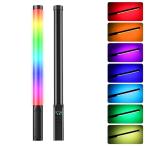 Ulanzi 10W LEDビデオライト チューブライト 360°RGB撮影用ライト 2500-9000K色温度 3300mAhバッテリー内蔵