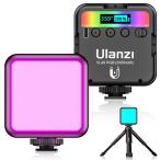 最新 Ulanzi VL49 RGB撮影ライト+三脚付き LEDビデオライト 卓上スタンド 359色RGBモード 明るさ調整が可能 9000k明