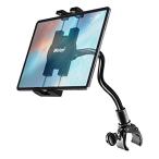 ショッピングiPad2 woleyi グースネック スピンバイクタブレットホルダー フィットネスバイクiPadスマホスタンド 角度調整可能 トレッドミル/ベビーカー/ポ