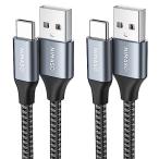 USB Type C ケーブル 1M/2本セット NIMASO タイプc ケーブル QC3.0対応 急速充電 USB-C  USB-A 3