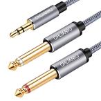 CHLIANKJ аудио кабель 3.5mm to 6.35mm изменение стерео Mini штекер 2 разделение trs кабель 3.5mm TRS из 