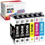 GPC Image MUG-4CL エプソン 用 インク マグカップ 4色パック+ MUG-BK ブラック 2本 (計6本) 増量タイプ エプソ