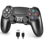 ps4 コントローラ- pc Turbo連射機能 6軸ジャイロセンサー 二重振動 高精密ボ