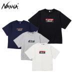ナンガ エコハイブリッドボックスロゴルーズフィットティー ユニセックス 半袖Tシャツ ビックシルエット カジュアル アウトドア N2500-1M025Z NANGA 2026春夏