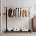 ハンガーラック フック付き 衣類収納 洋服掛け 高耐荷重 大容量 頑丈 2段 シンプル ナチュラル 多機能 パイプハンガー