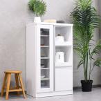 キッチンカウンター 70 キッチン収納 国産 カウンター 食器収納 ホワイト コンパクト 収納棚 シンプル 日本製 ロータイプ レンジボード 完成品 キッチンラック